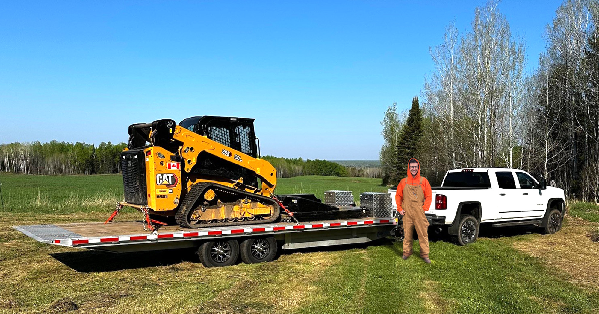 Cameron Parnham and his Cat 265 Compact Track Loader